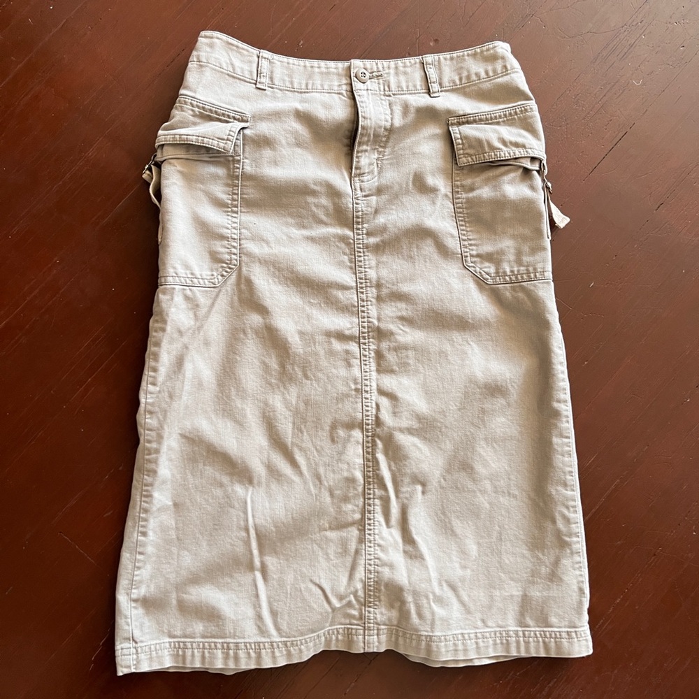 Women's Tan Cargo Skirt